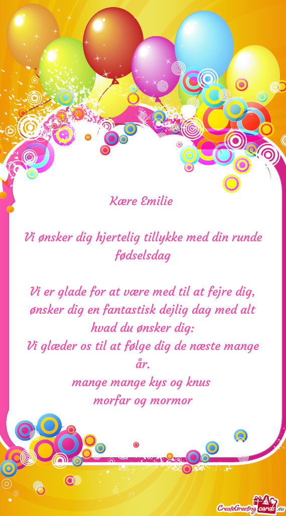 Kære Emilie
