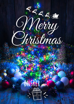 Fargerikt juletrekort