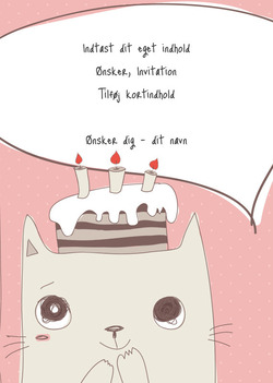 Kort kattunge med kake