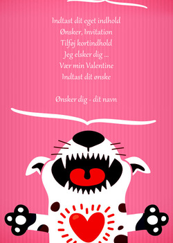 Kort med Dog of Love